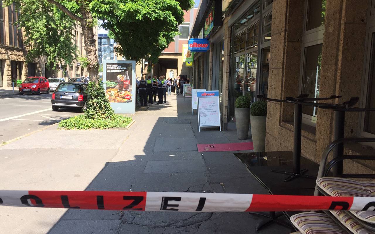 Absperrung nach Schussabgabe an der Hansastraße