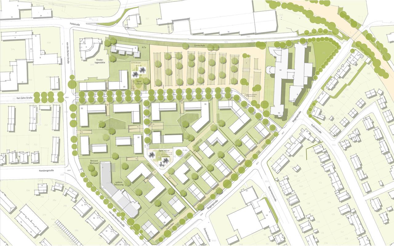 Städtebauliches Konzept des "Wohnquartier Mitte"