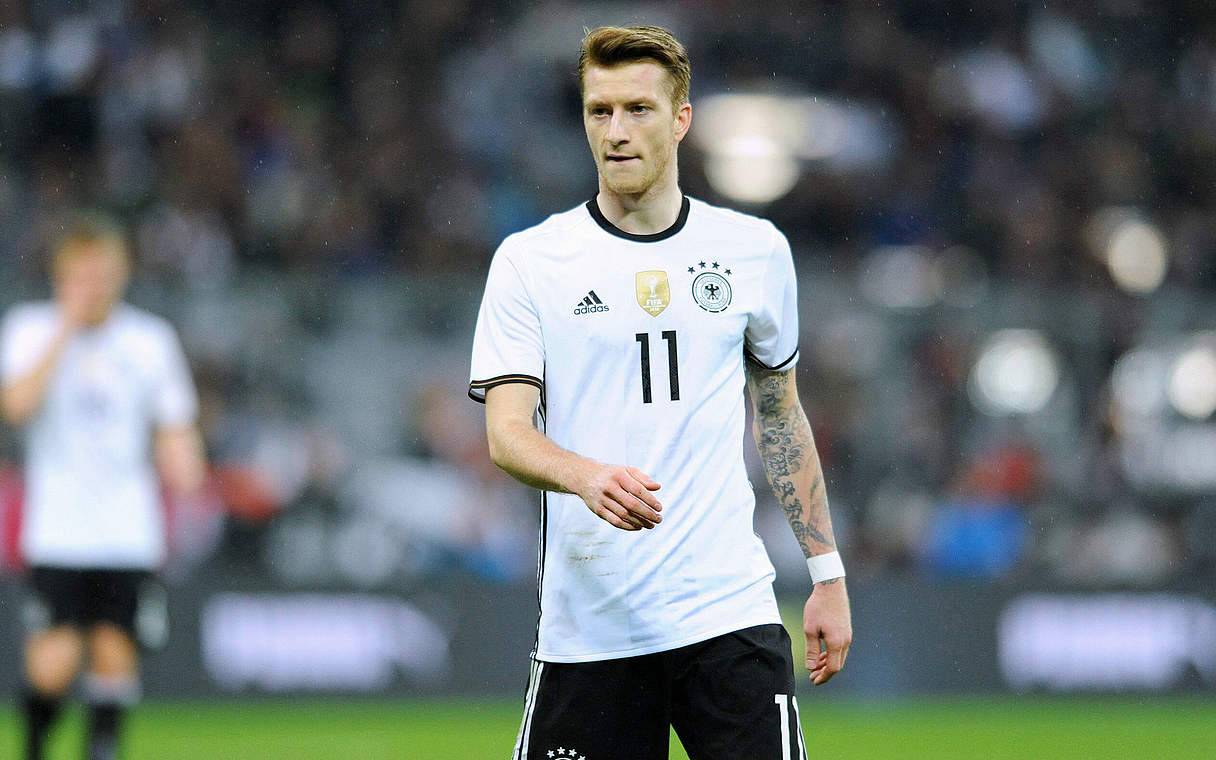 Marco Reus beim Länderspiel in der Deutschen Nationalmannschaft.