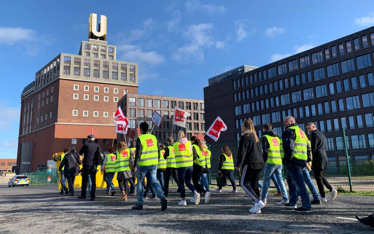 Warnstreik der Postbank-Mitarbeiter am 2. Oktober 2019.