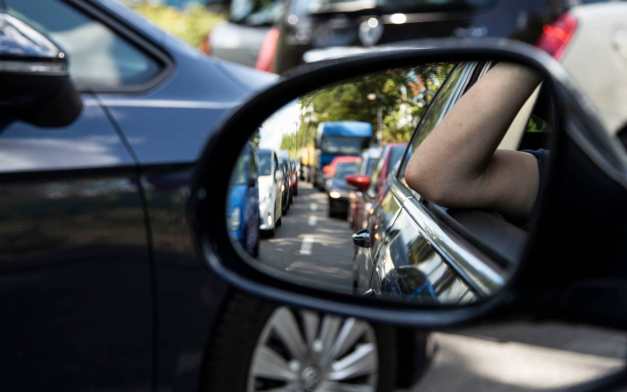 Pendler Frust im Stau