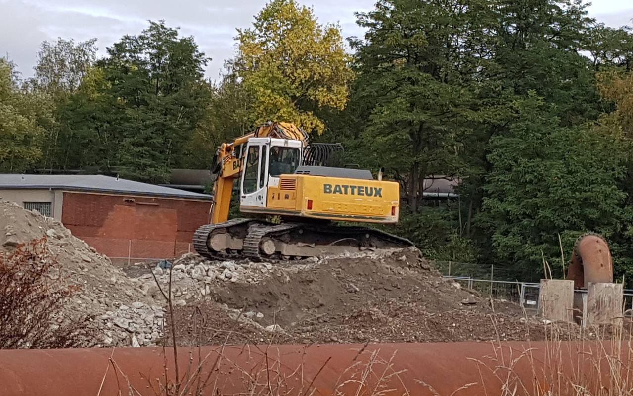 Baustelle an der Emscherallee.