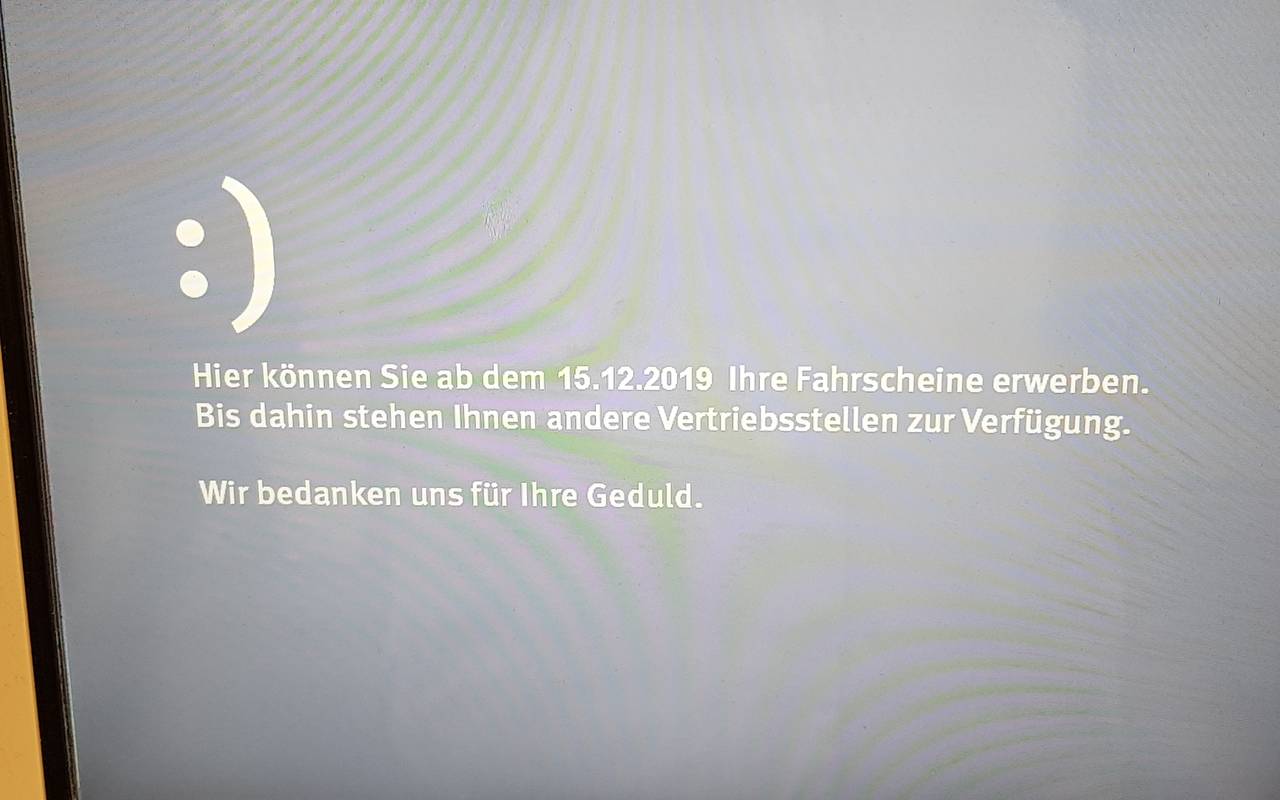 Tickets müssen ab dem 15.12.19 an dem VRR-Automat gekauft werden.