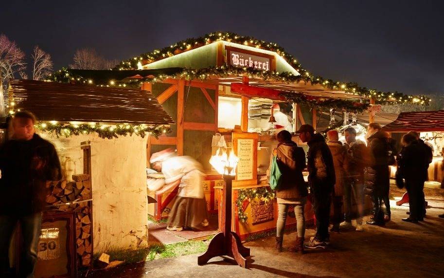 Mittelalterliche Hütte im Fredenbaumpark