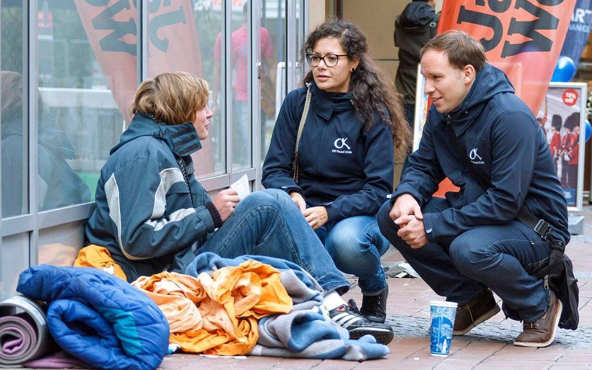 Mitarbeiter der Off Road Kids Stiftung unterwegs.