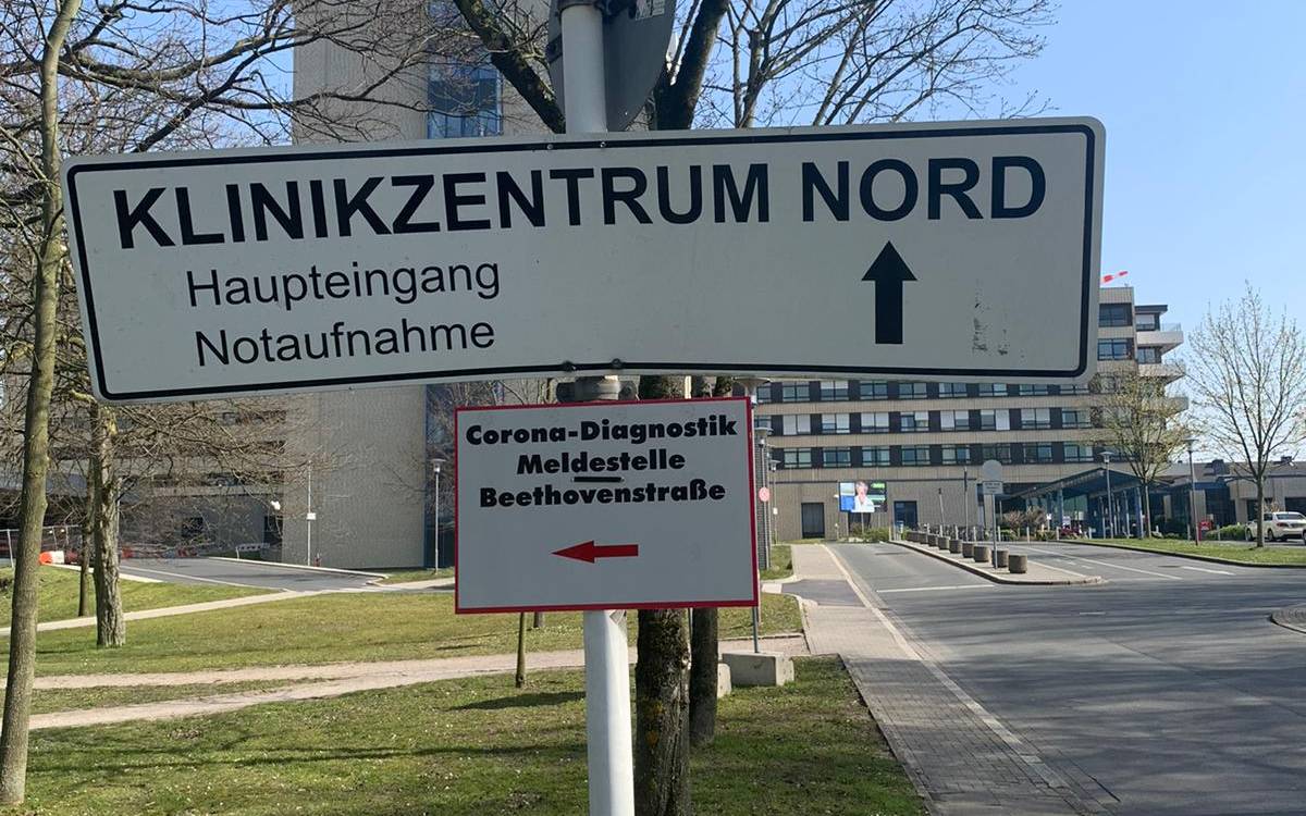 Behandlungszentrum für Corona-Patienten am Klinikum Nord in Dortmund.