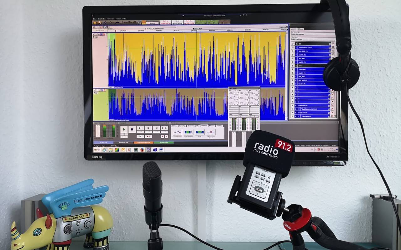 Home Office von Radio 91.2-Reporter Markus Bauer.