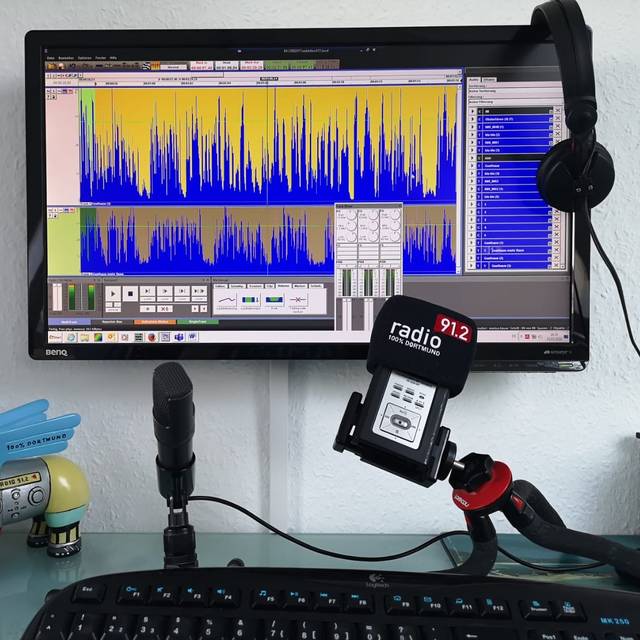 Home Office von Radio 91.2-Reporter Markus Bauer.