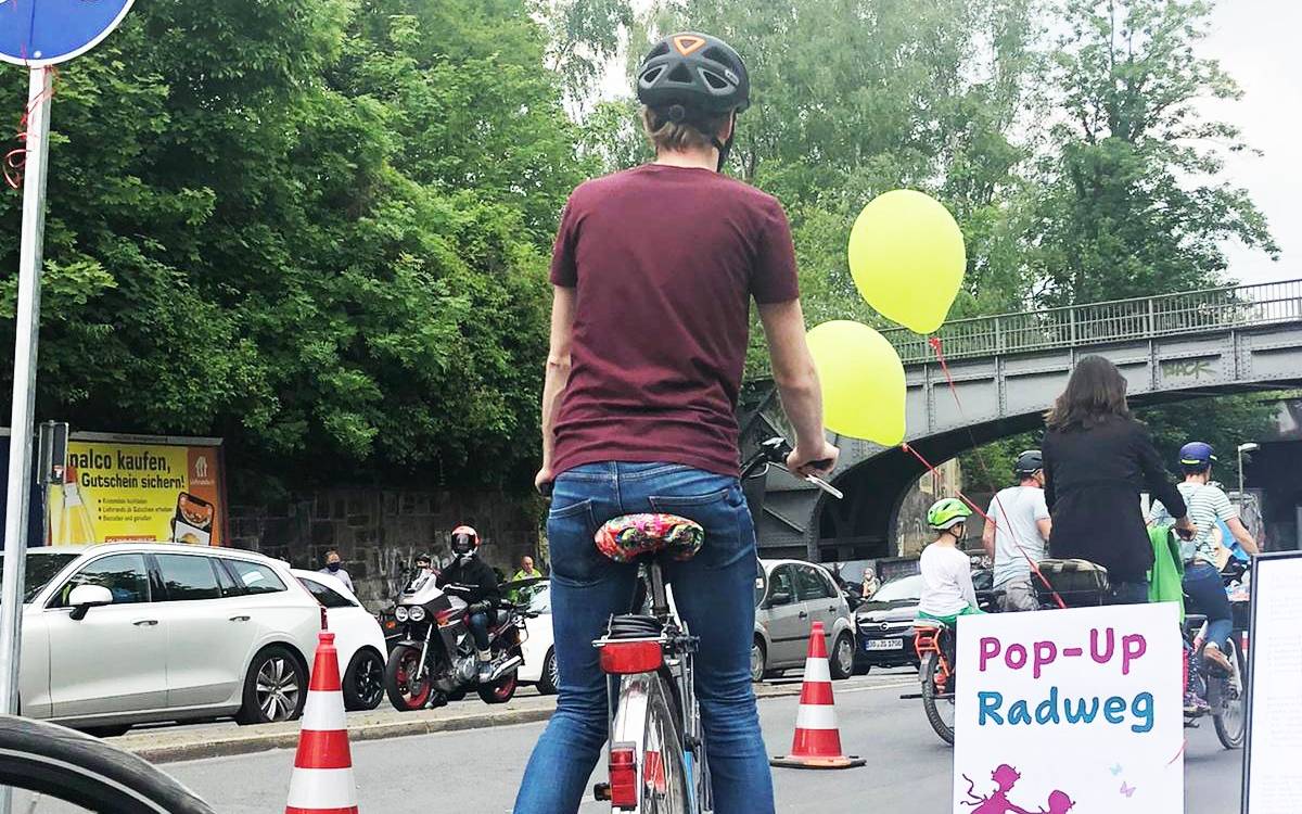 Pop-Up-Radweg in Dortmund