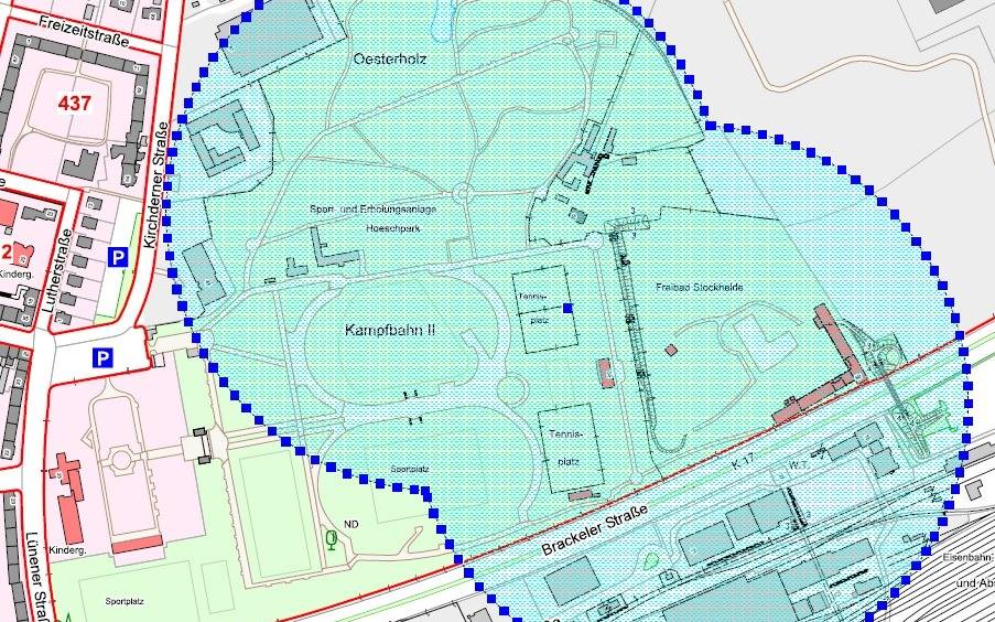 Evakuierungsradius nach Blindgängerfund am Hoeschpark