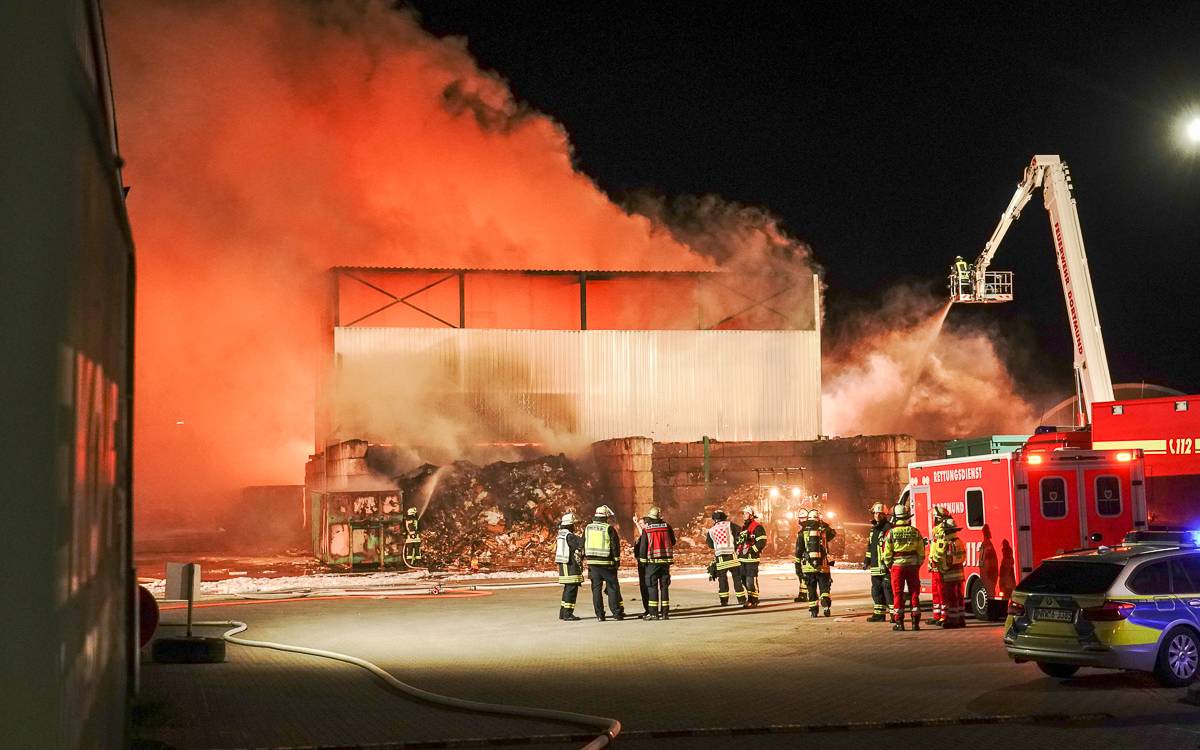 Brand am Dortmunder Hafen