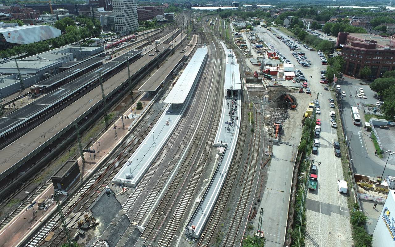 Gleisarbeiten am Dortmund Hauptbahnhof