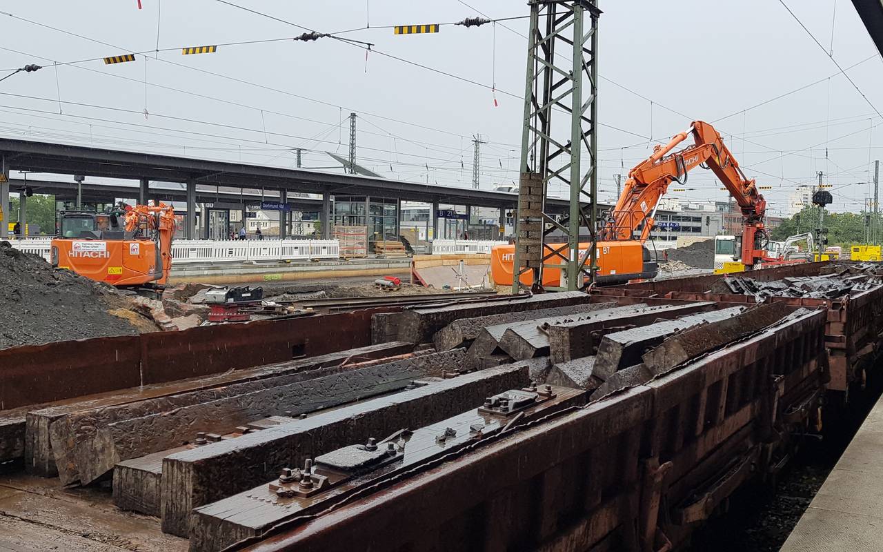 Gleisarbeiten am Dortmunder Hauptbahnhof