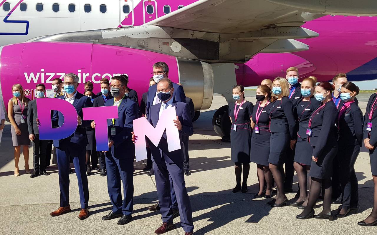 Airline Wizz Air eröffnet erste deutsche Base auf dem Dortmunder Flughafen.