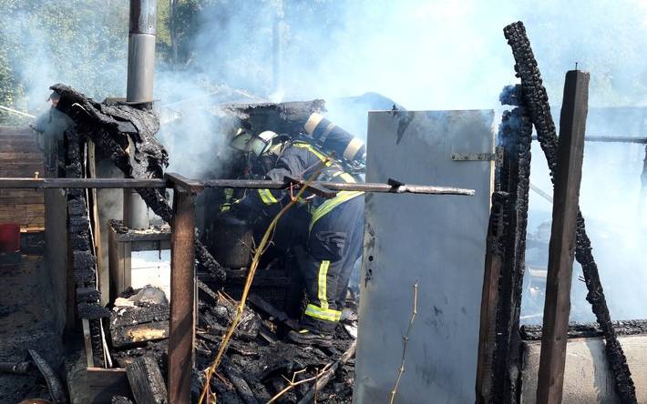 Brand Gartenlaube Machariusstraße