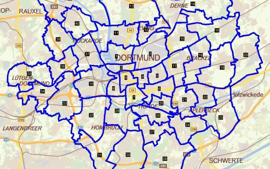 Wahlbezirke Dortmund 2020