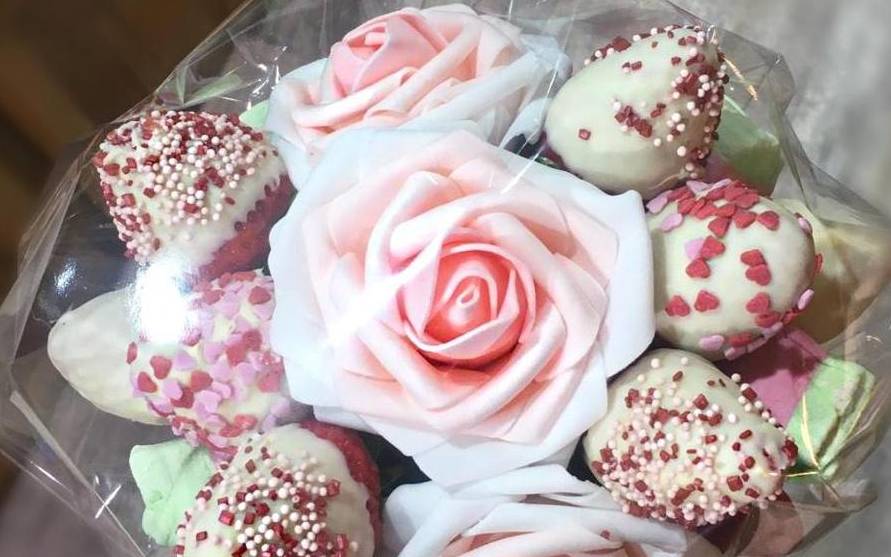 Schoko-Strauß zum Valentinstag von den Dortmunder Schaustellern