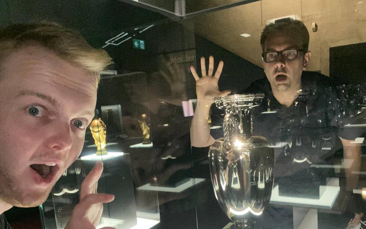 Tim Schmutzler und Christopher Deppe vom GMD-Team haben das Deutsche Fußballmuseum unsicher gemacht.