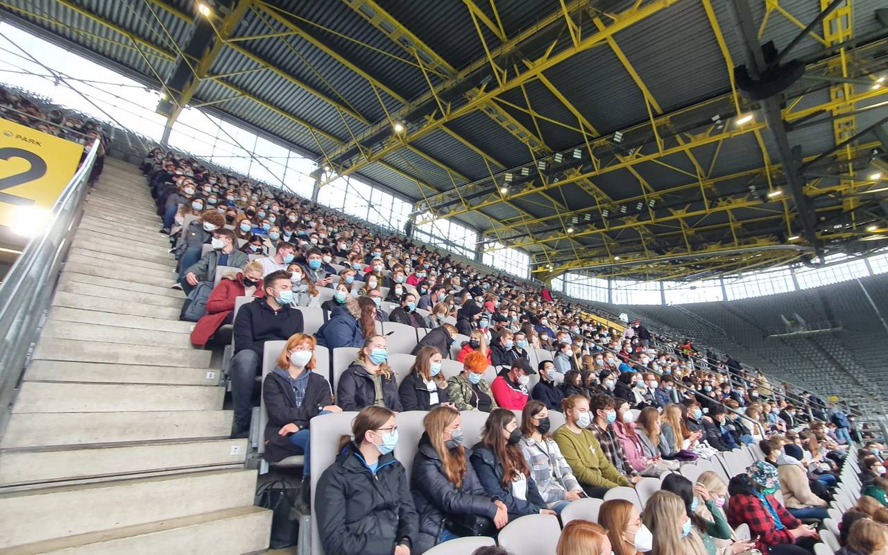 Erstsemester Begrüßung im Stadion