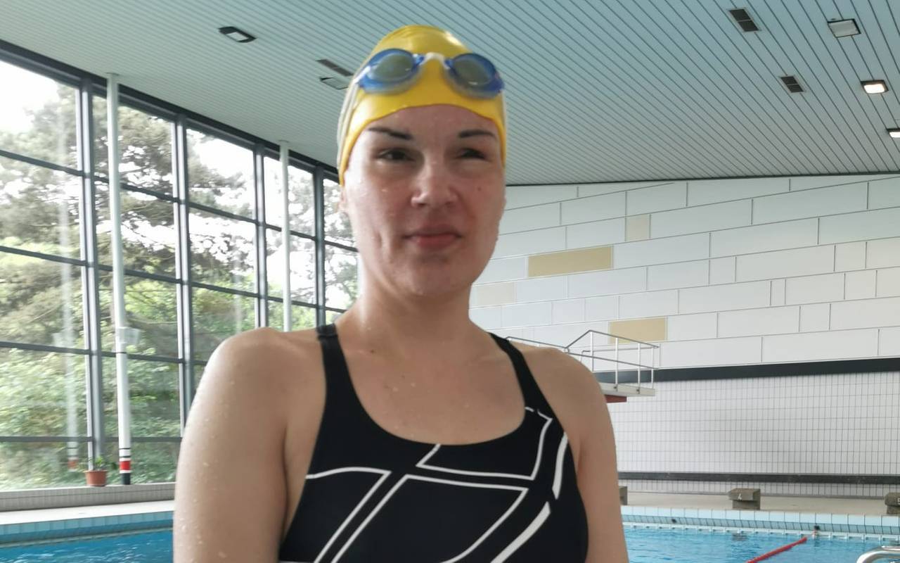 Janine Gallisch, blinde Schwimmerin aus Dortmund.