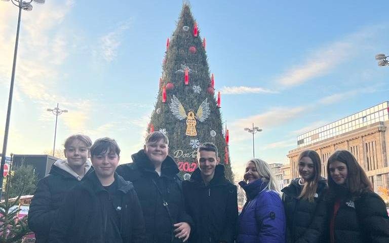 Radioklasse auf dem Dortmunder Weihnachtsmarkt.