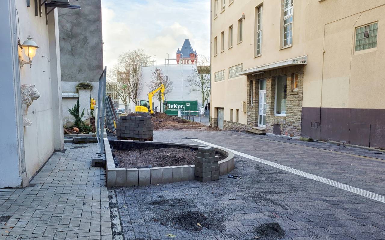 Hier entsteht der neue Verbindungsweg in Hörde zwischen der Fußgängerzone und dem Phoenixsee.