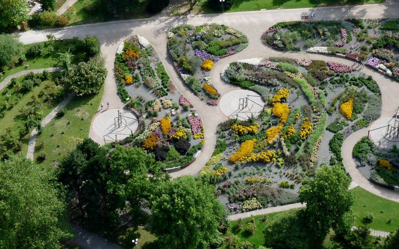 Der Westfalenpark in Dortmund von oben