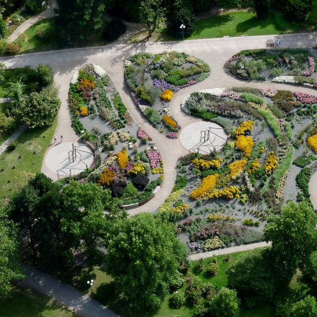 Der Westfalenpark in Dortmund von oben