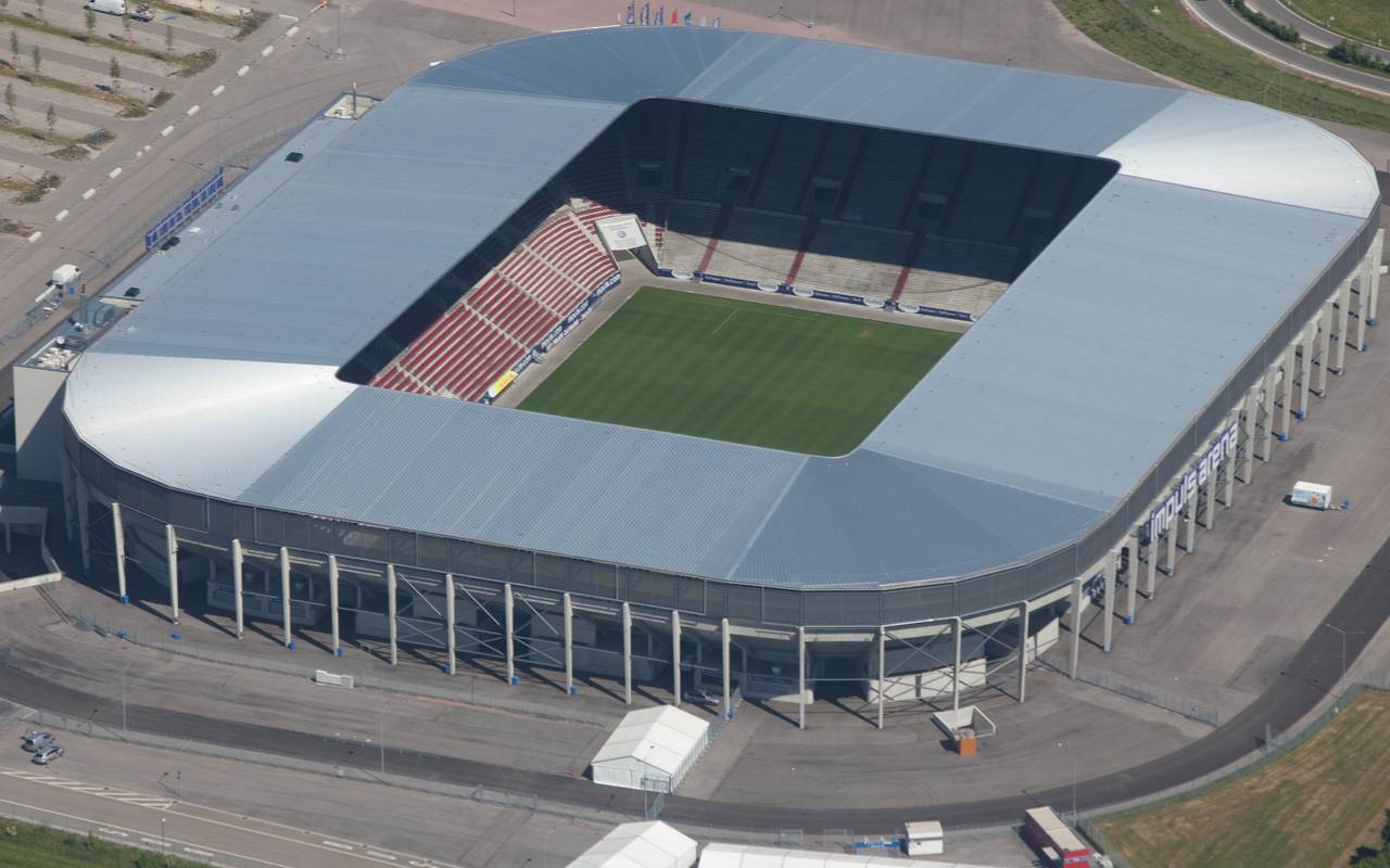 Luftbild der WWK-Arena