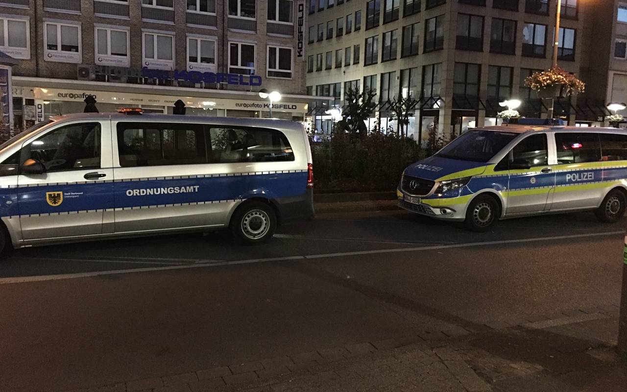 Kontrollaktion der Polizei Dortmund in der Innenstadt