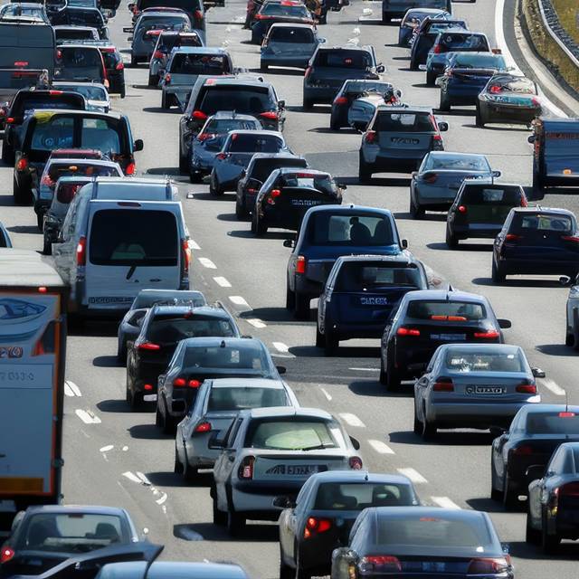 Symbolbild: Stau auf Autobahn