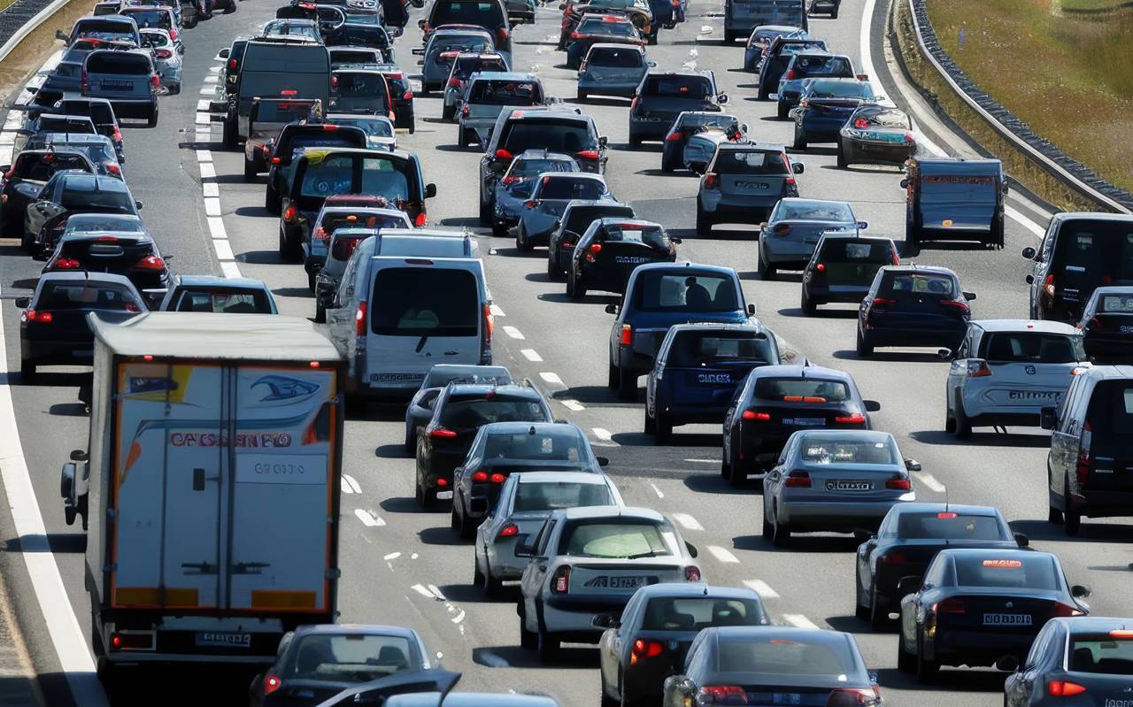Symbolbild: Stau auf Autobahn