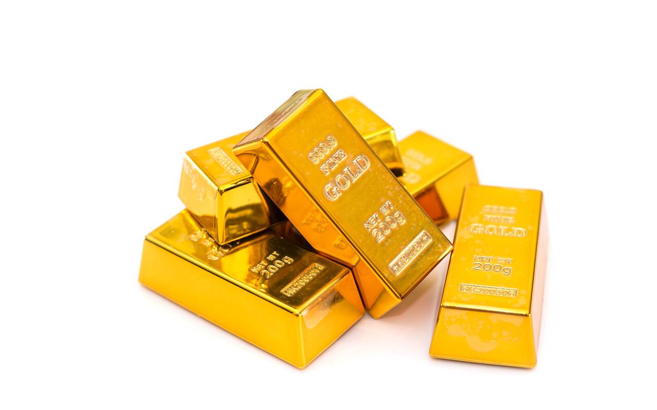 gestapelte Goldbarren