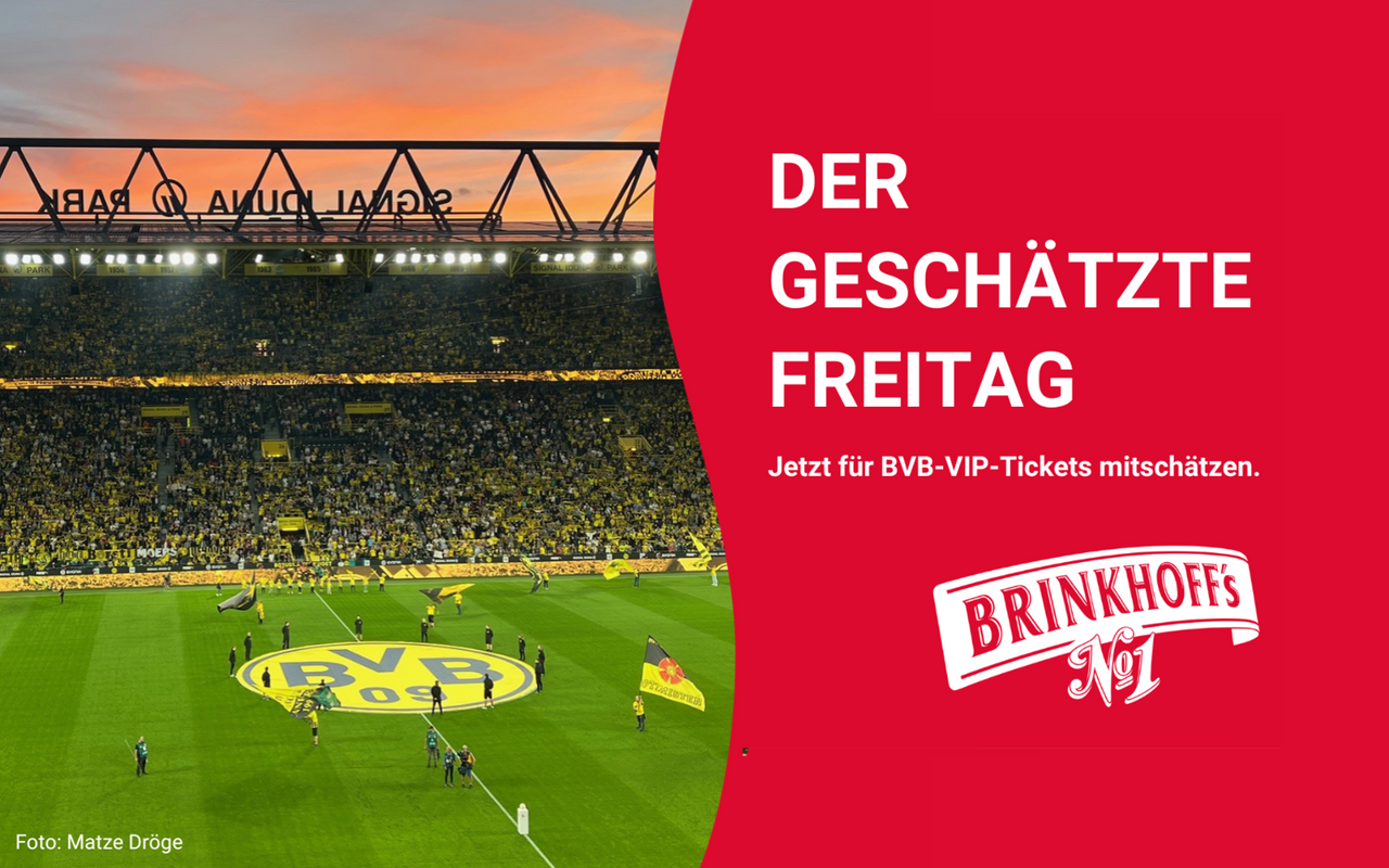 Geschätzter Freitag Westfalenstadion Sonnenuntergang Close-Up