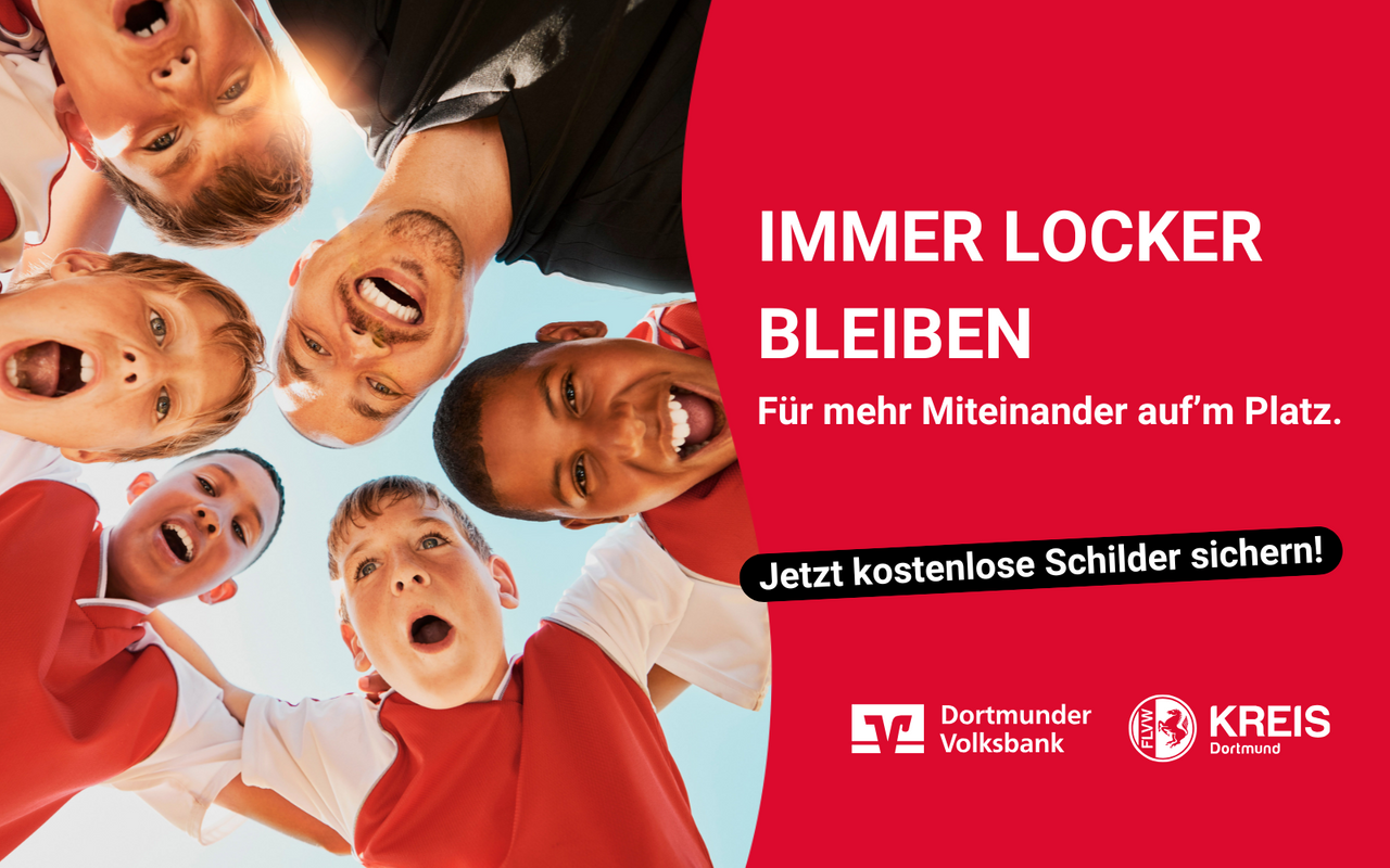 Immer locker bleiben: Für mehr Miteinander auf'm Platz. 