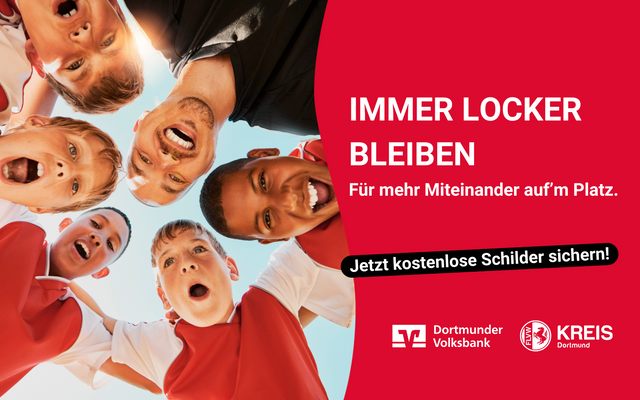 Immer locker bleiben: Für mehr Miteinander auf'm Platz. 