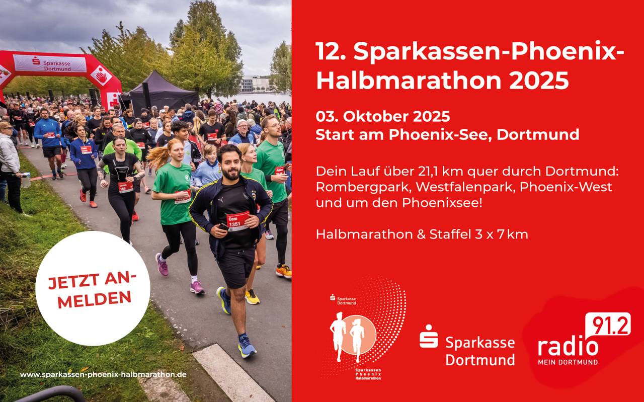 Das wird das Laufevent des Jahres: der Sparkassen-Phoenix-Halbmarathon am 3. Oktober – mit Start und Ziel am Phoenix-See.