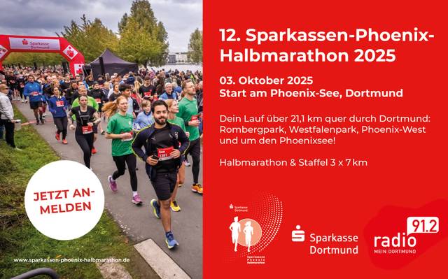 Das wird das Laufevent des Jahres: der Sparkassen-Phoenix-Halbmarathon am 3. Oktober – mit Start und Ziel am Phoenix-See.