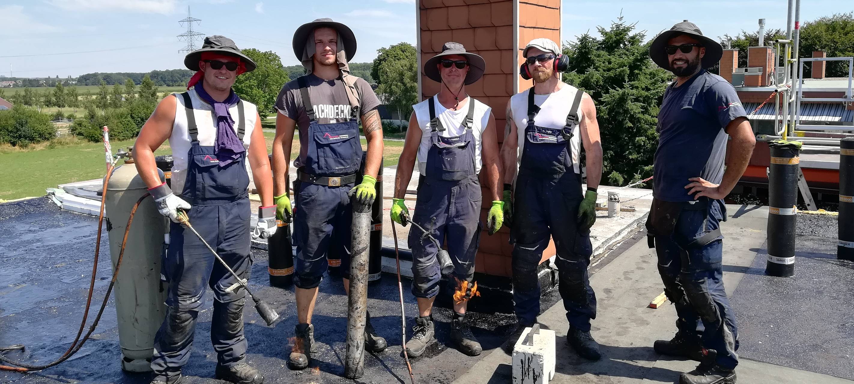 Dachdecken bei 38 Grad