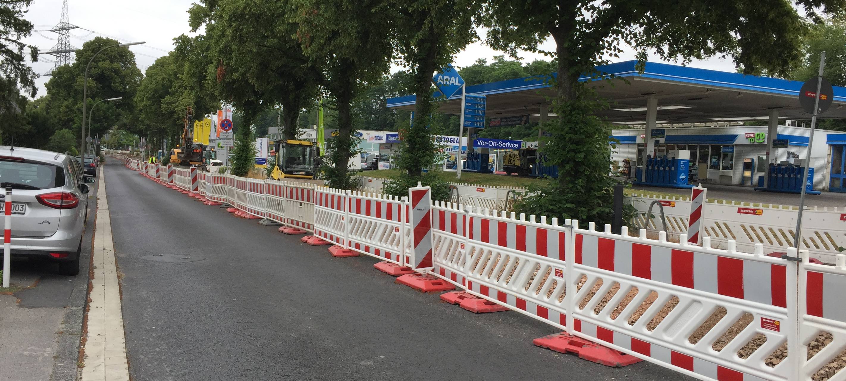 Baustelle an der Hagener Straße.