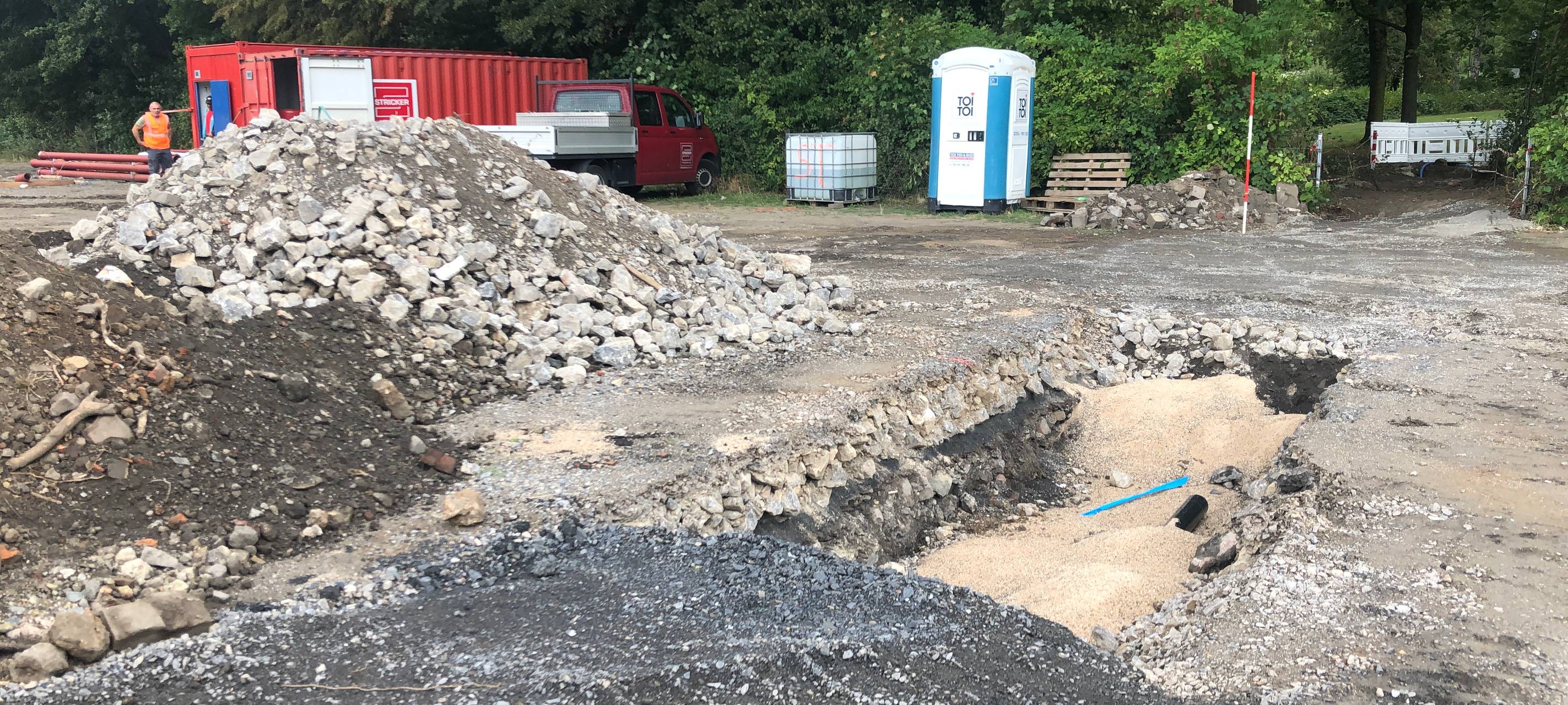 Baustelle Festplatz Eberstraße / August 2019