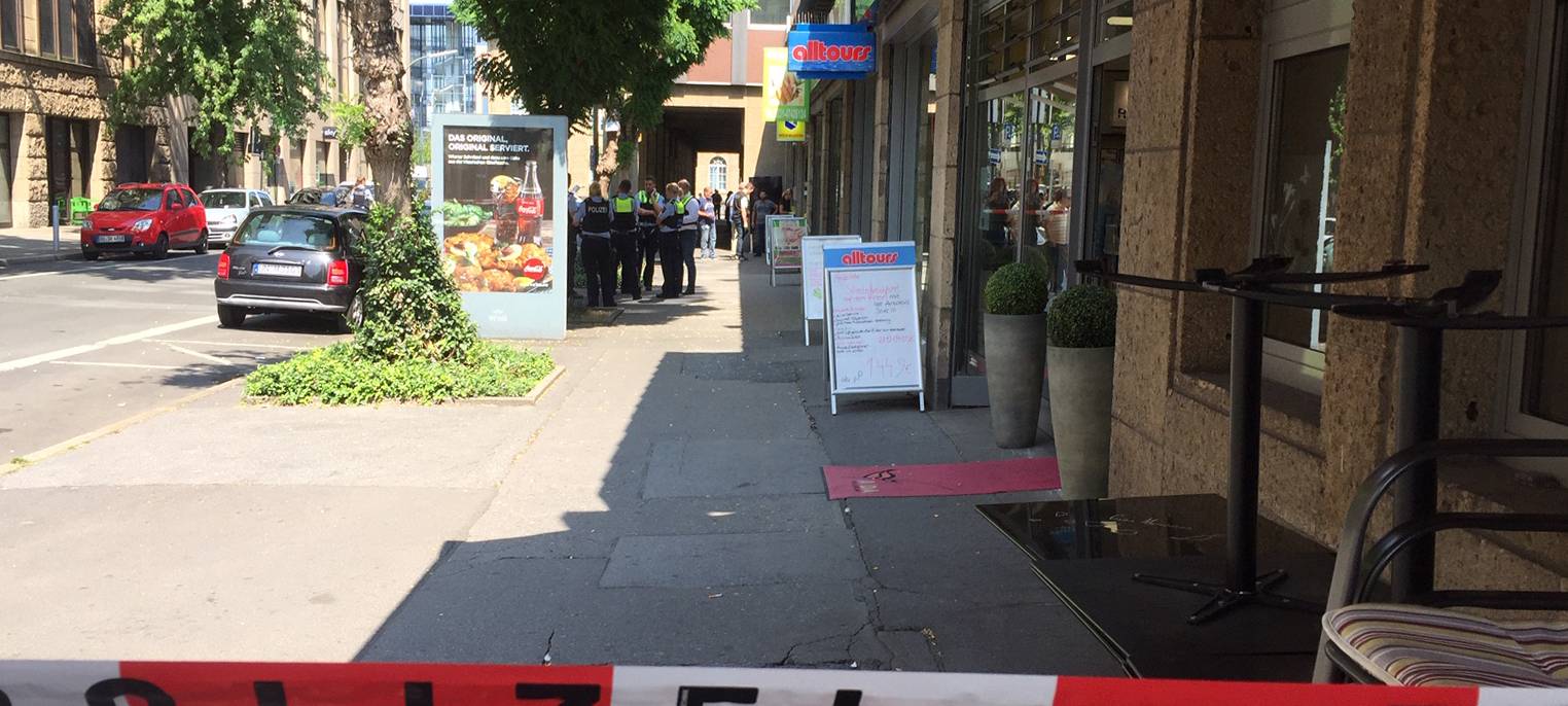 Absperrung nach Schussabgabe an der Hansastraße