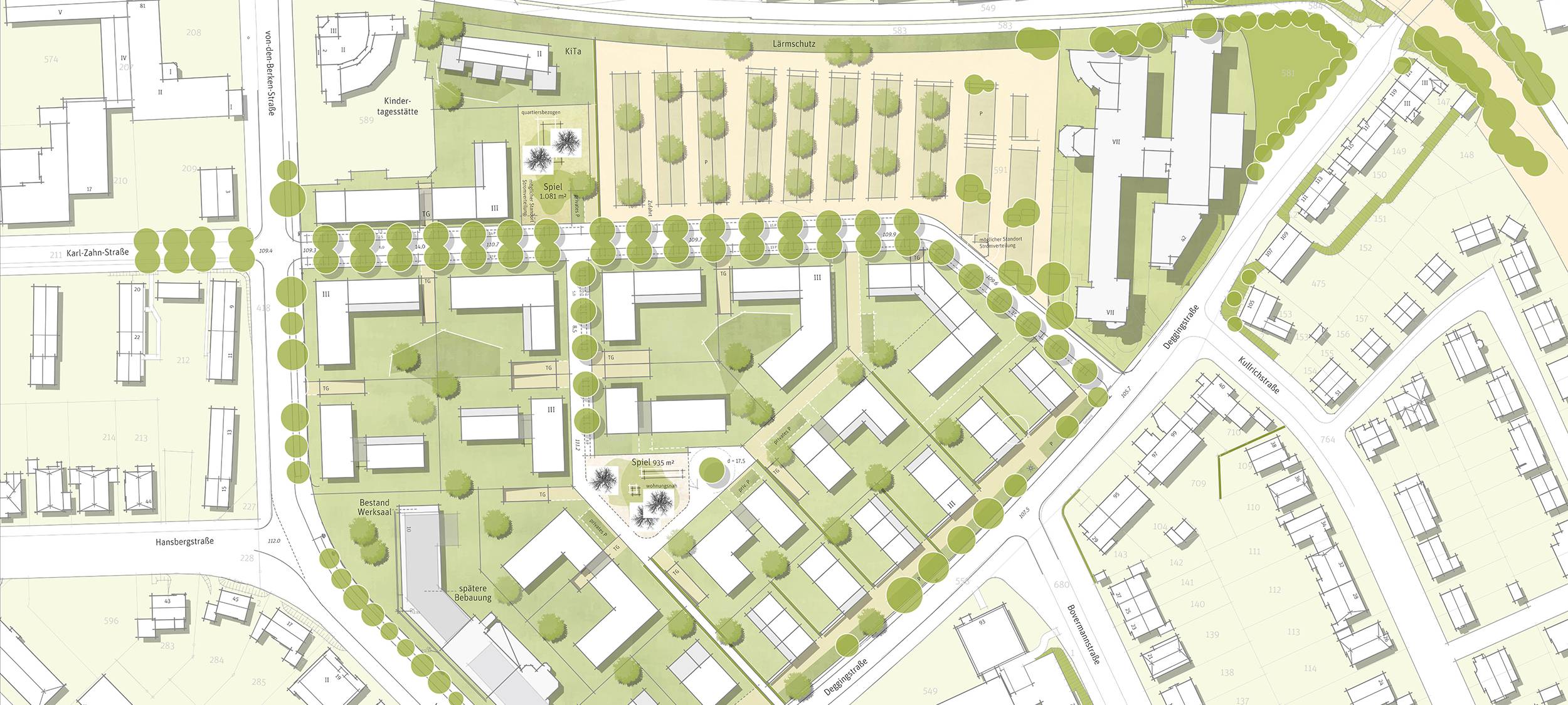 Städtebauliches Konzept des "Wohnquartier Mitte"