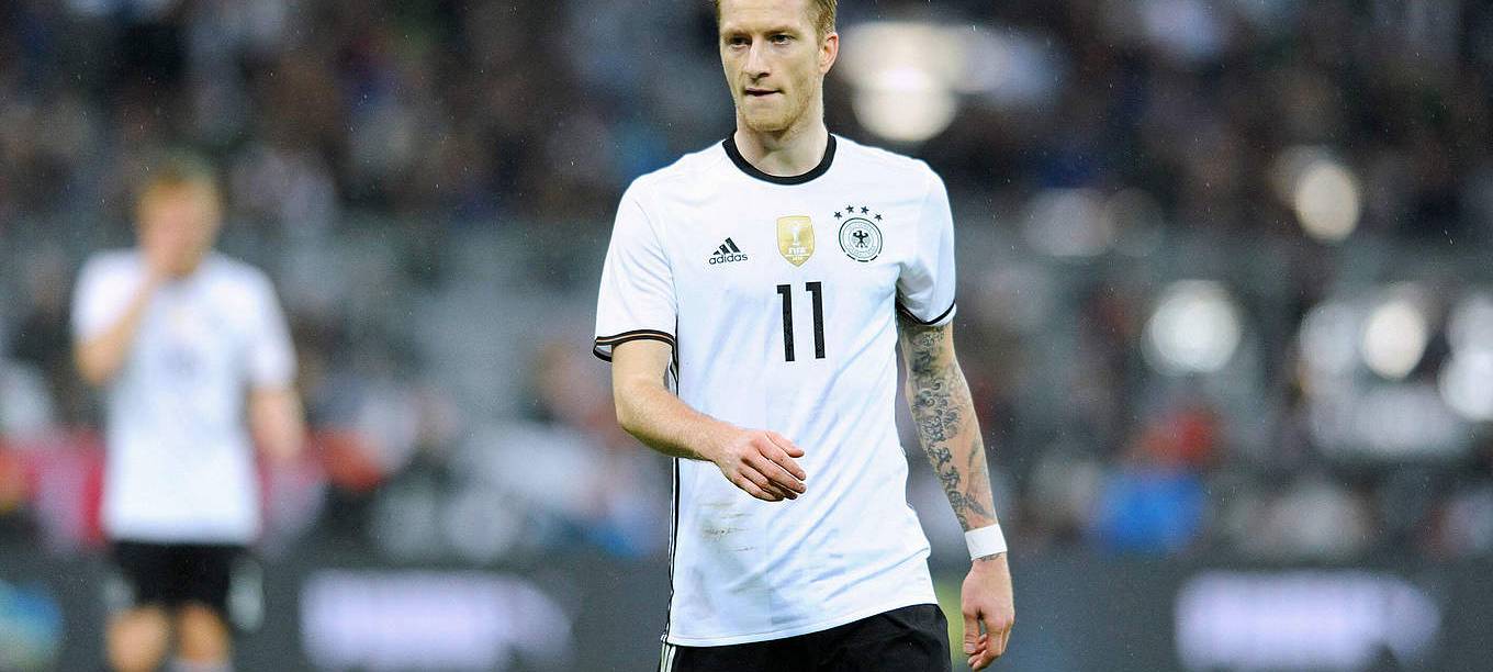 Marco Reus beim Länderspiel in der Deutschen Nationalmannschaft.