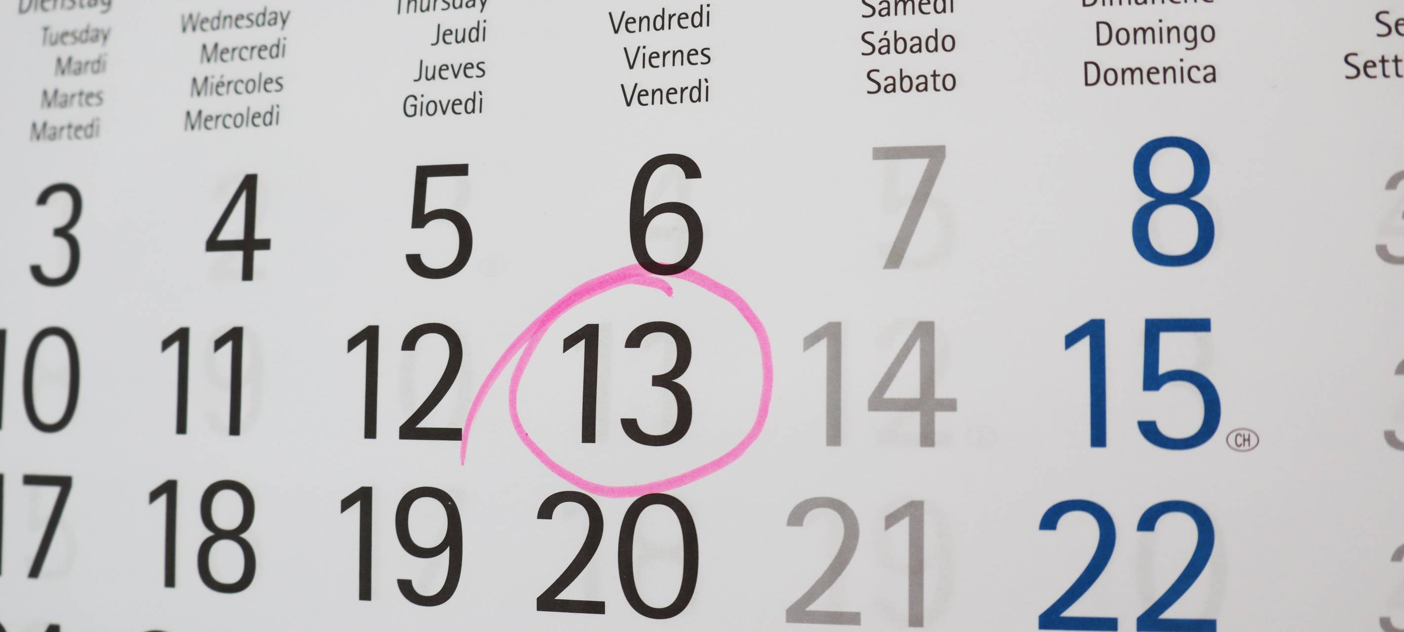 Kalender "Freitag, der 13."