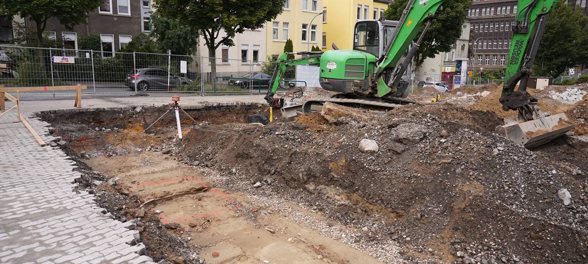 Blindgängerfund an der Rheinischen Straße.