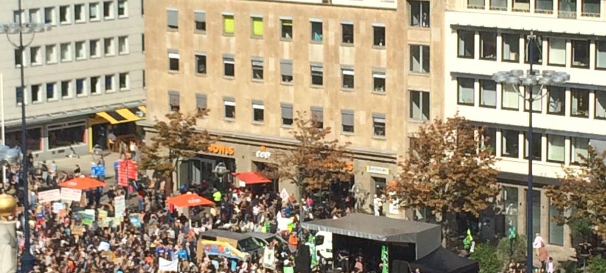 Klimademo in der City