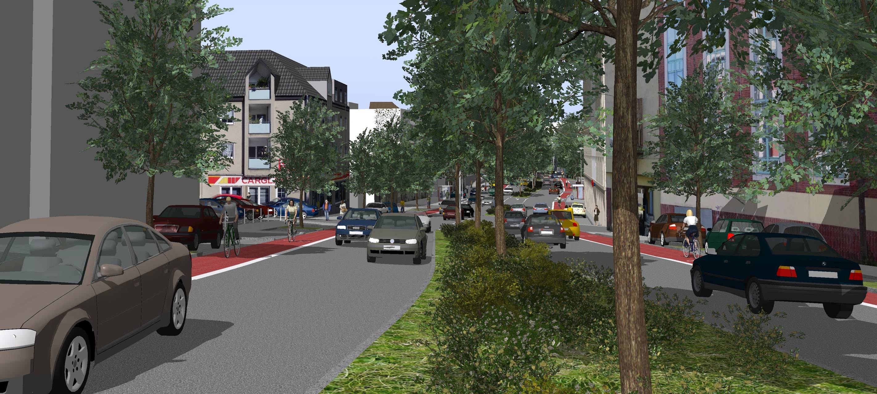 Faßstraße nach dem Umbau