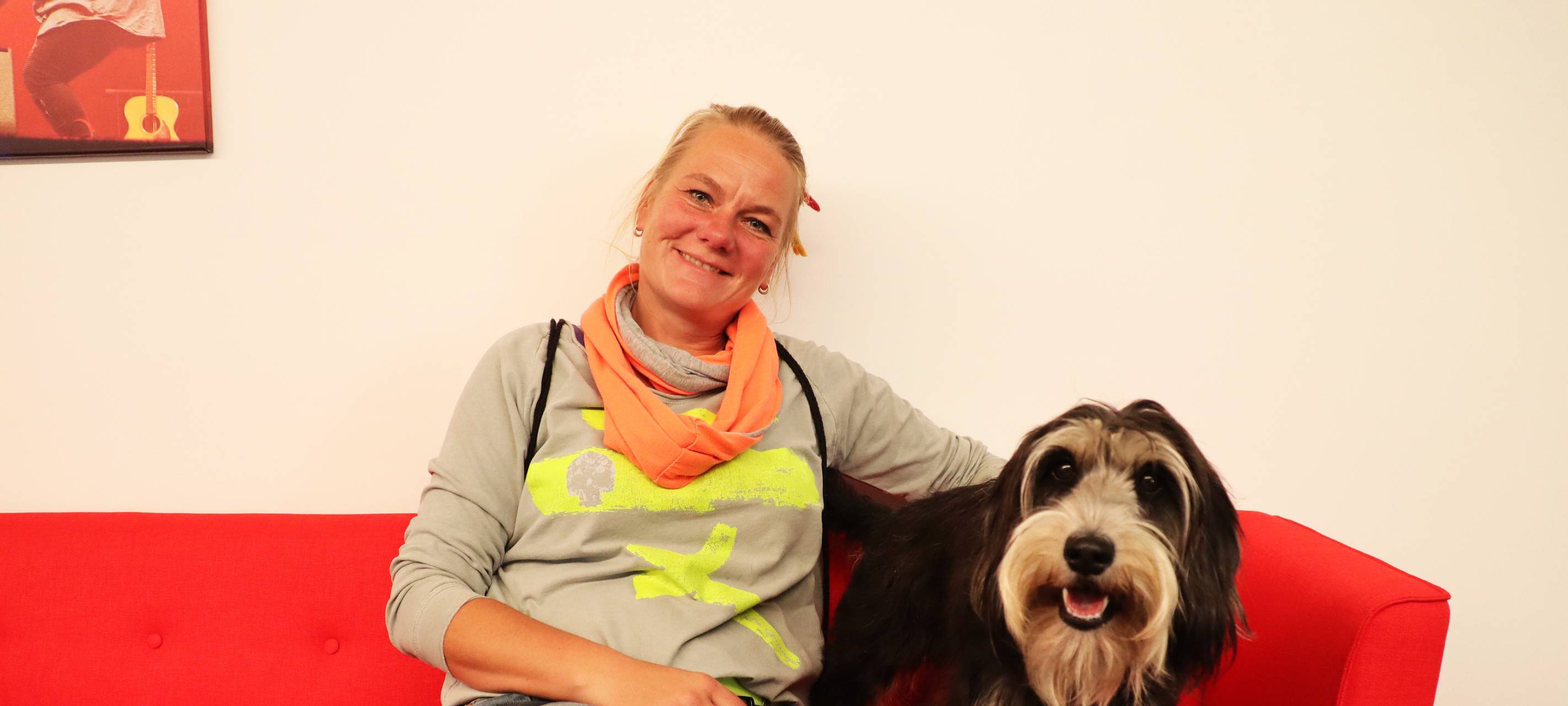 Film-Hunde-Agentur Inhaberin Marion Albers mit Hündin Fanny