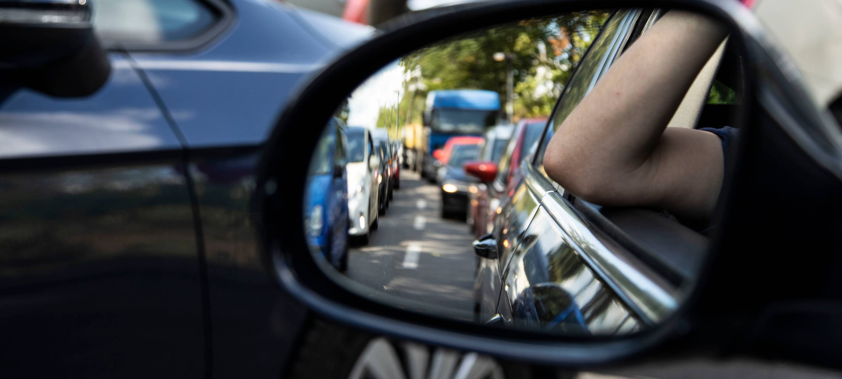 Pendler Frust im Stau